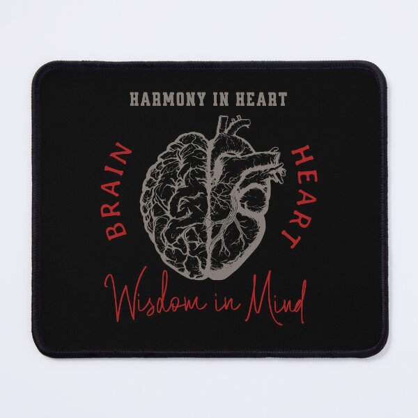Item preview, Harmony in Heart, Wisdom in Mind, Right balance between head and heart, vintage style designed and sold by Collagedream.