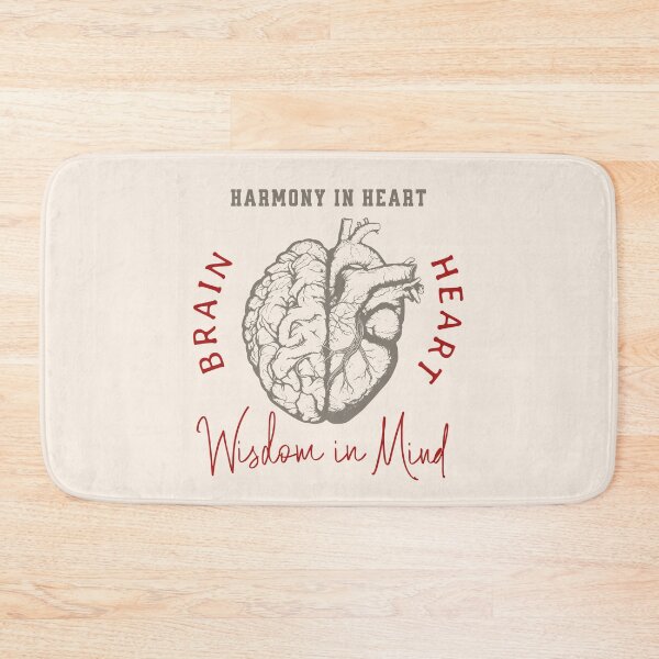 Item preview, Harmony in Heart, Wisdom in Mind, Right balance between head and heart, vintage style designed and sold by Collagedream.