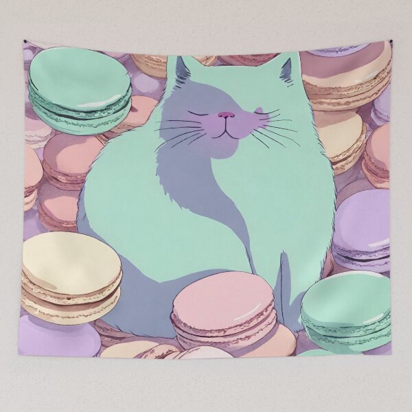 Item preview, Cat-aron, a cat with French macarons designed and sold by VickyJo111.
