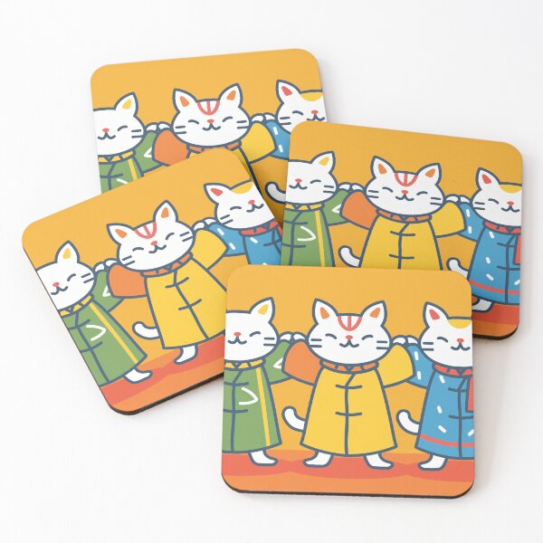Item preview, cheerleading cats designed and sold by PricklyPeanut.