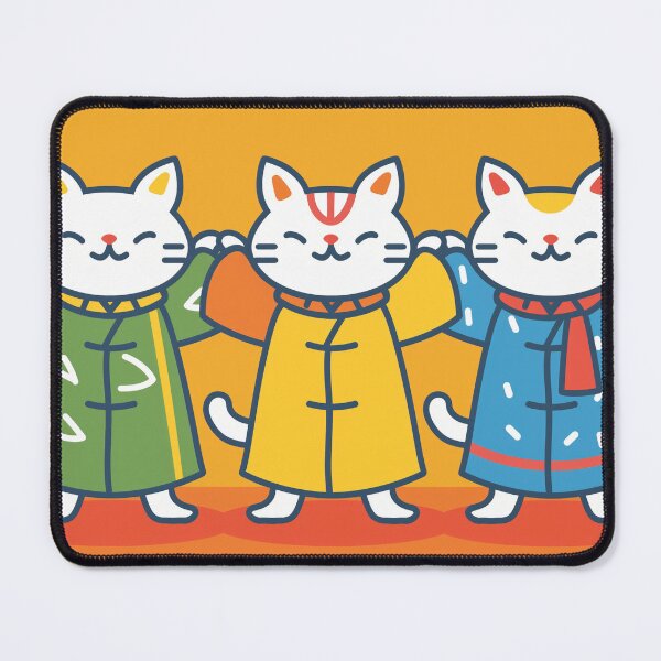 Item preview, cheerleading cats designed and sold by PricklyPeanut.