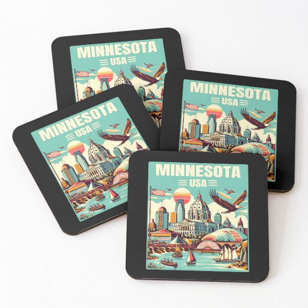 Item preview, Vintage Minnesota skyline Landmarks and Scenery Travel designed and sold by Unitepeople.