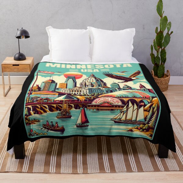 Item preview, Vintage Minnesota skyline Landmarks and Scenery Travel designed and sold by Unitepeople.