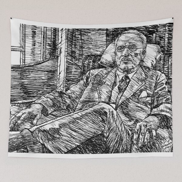 Item preview, CARL JUNG - ink portrait .3 designed and sold by lautir.