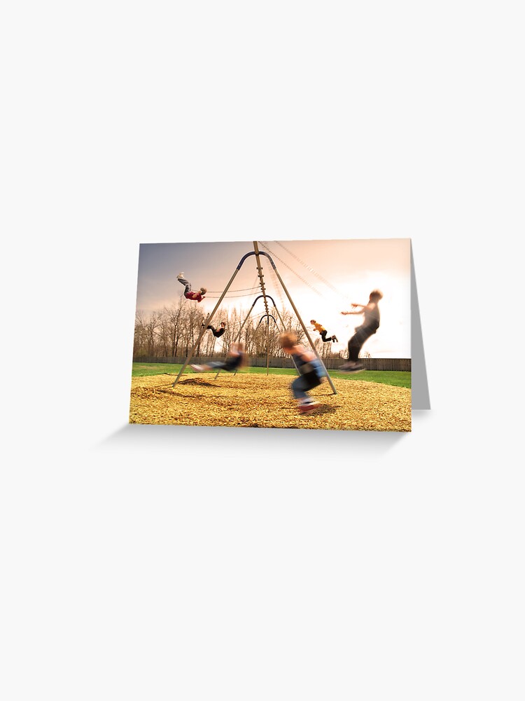 Thumbnail 1 of 2, Greeting Card, On the Swings designed and sold by believer9.