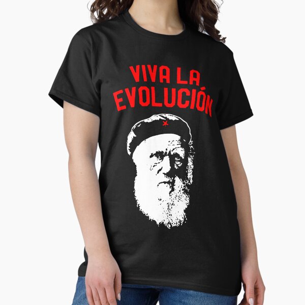 Artikel-Vorschau von Charles Darwin und Che Guevara - Viva la Evolucion Pun T-Shirt für Philosophen, Lehrer, Biologen und Buch-Nerds, designt und verkauft von The Philosopher's Shirt.
