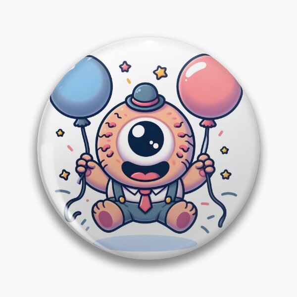 Artikelvorschau, Kawaii Jubelnde Zyklopen Mit Luftballons entworfen und verkauft von CanvasCutie.
