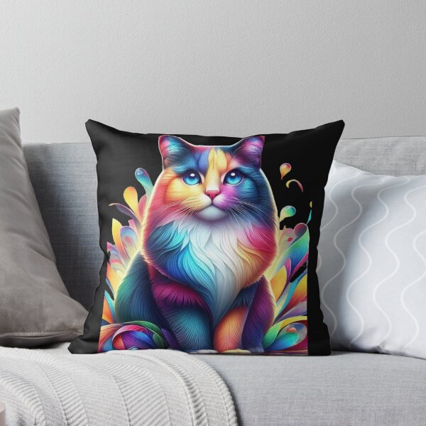 Item preview,  Bright, Cute Cat, Kitten, Rainbow, Fun Cat Kids T-Shirt designed and sold by ROYAL-STAR.