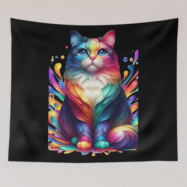 Item preview,  Bright, Cute Cat, Kitten, Rainbow, Fun Cat Kids T-Shirt designed and sold by ROYAL-STAR.