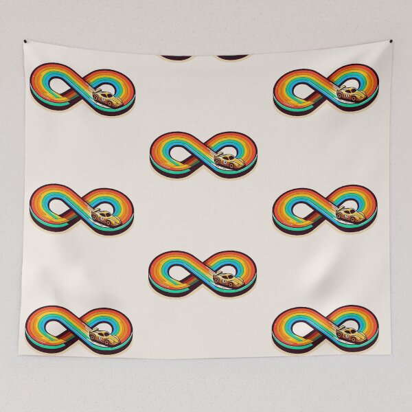 Item preview, Rainbow infinity racing car designed and sold by Vkinsify.