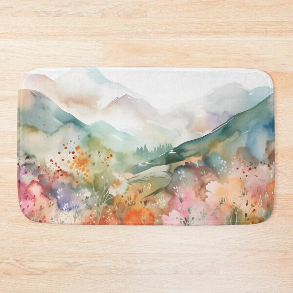 Item preview, Watercolor Abstract Spring Mountain  Scene Soft 1 designed and sold by StephanieLZ.