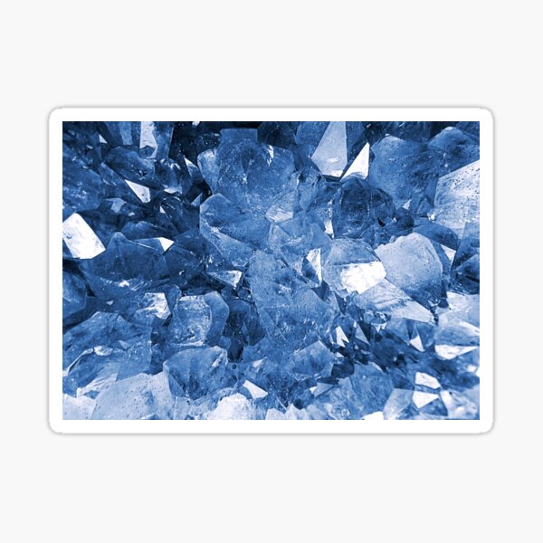 Blue crystal cluster, watercolor crystals, quartz, blue quartz