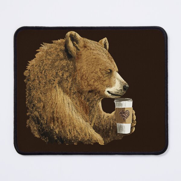 Item preview, BEAR DRINKING COFFEE - coffee lovers t shirt designed and sold by Danicus666.