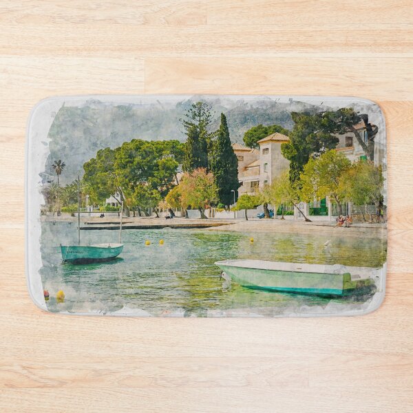Item preview, Puerto Pollensa Mallorca Watercolour Effect designed and sold by GG WALL ART.