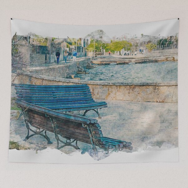 Item preview, Puerto Pollensa Mallorca Watercolour Effect designed and sold by GG WALL ART.