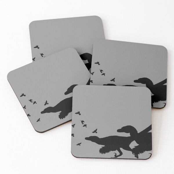 Item preview, Velociraptors chasing birds designed and sold by paleodraws.