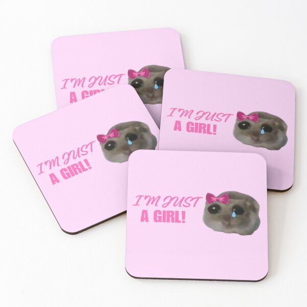 Item preview, SAD HAMSTER MEME, I'M JUST A GIRL designed and sold by FlowFlex.