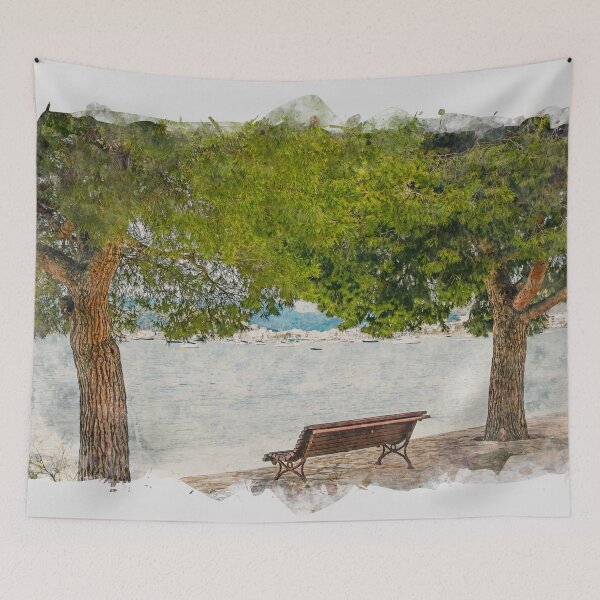 Item preview, Puerto Pollensa Mallorca Watercolour Effect designed and sold by GG WALL ART.