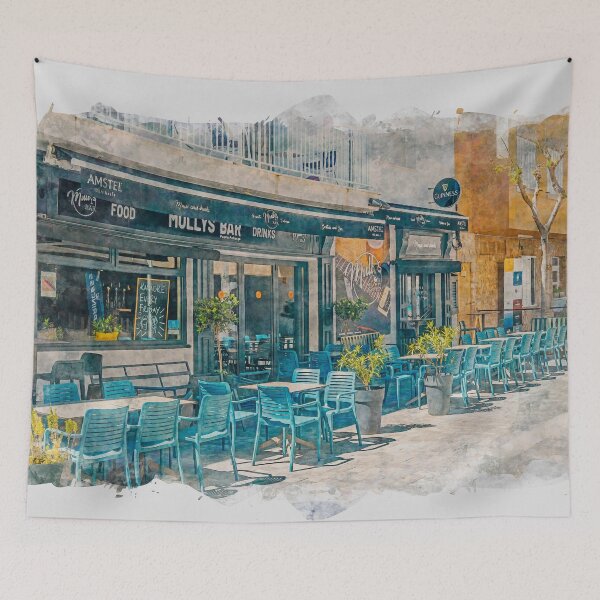 Item preview, Puerto Pollensa Mallorca Watercolour Effect designed and sold by GG WALL ART.