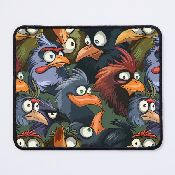 Item preview, Animated Flock of Colorful Cartoon Birds - funny - weird designed and sold by PICbyFemke.