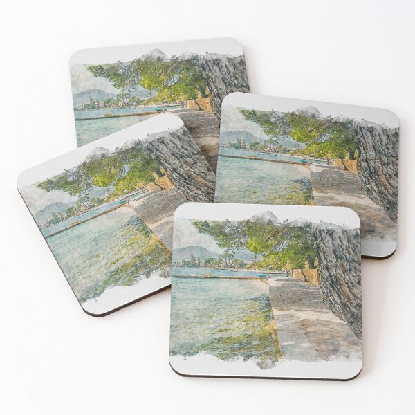 Item preview, Puerto Pollensa Mallorca Watercolour Effect designed and sold by GG WALL ART.