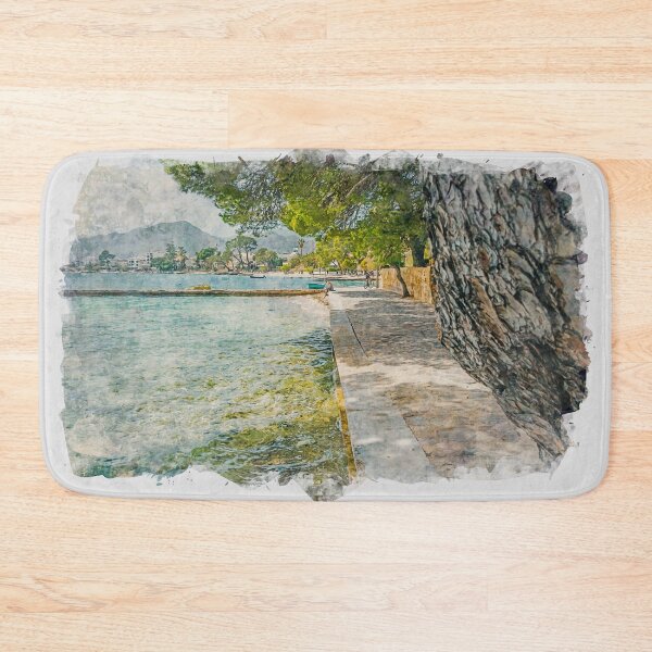 Item preview, Puerto Pollensa Mallorca Watercolour Effect designed and sold by GG WALL ART.
