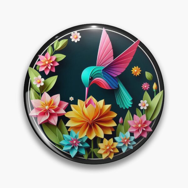 Item preview, Hummingbird netting on a flower designed and sold by Theudric.
