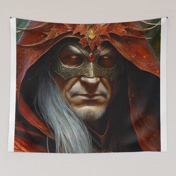Item preview, Crimson Cowl Wizard - Dark Fantasy Art concept designed and sold by Delerat7.