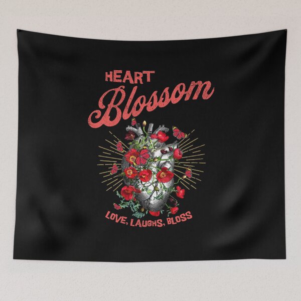 Item preview, Heart blossom quote, floral Heart Human Anatomy butterflies, vintage style for human anatomy designed and sold by Collagedream.
