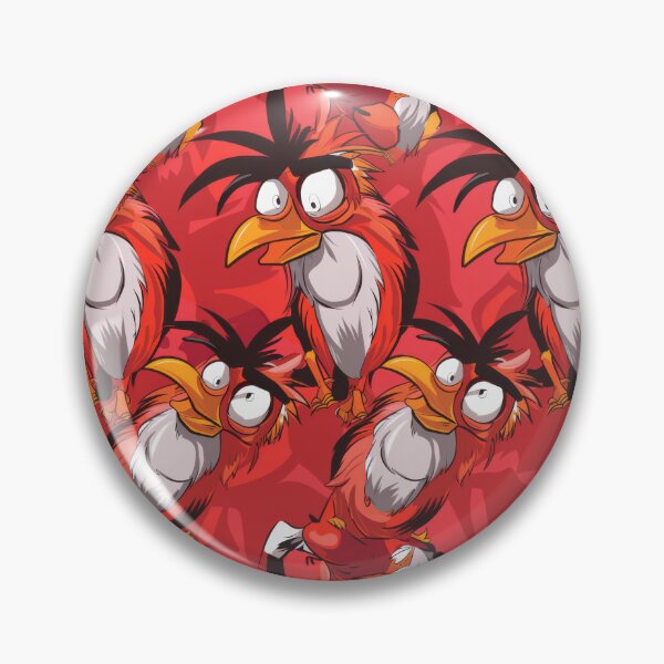 Item preview, Quirky Red Cartoon Birds Pattern - funny - weird designed and sold by PICbyFemke.