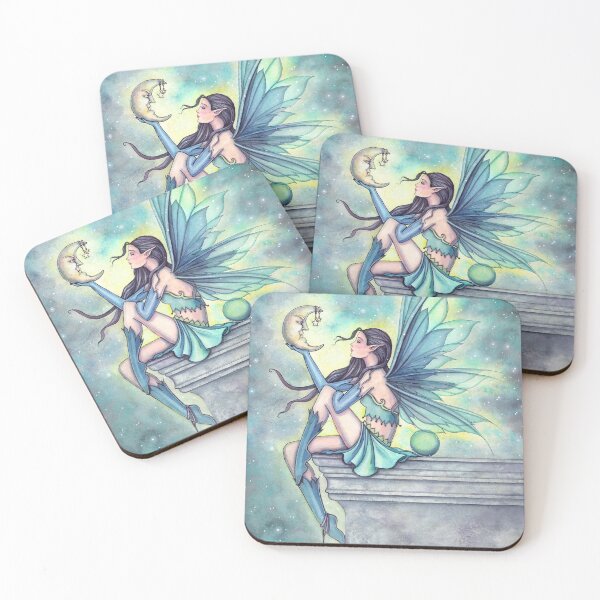Item preview, Moon Friend Fairy Fantasy Watercolor Illustration designed and sold by Molly  Harrison.