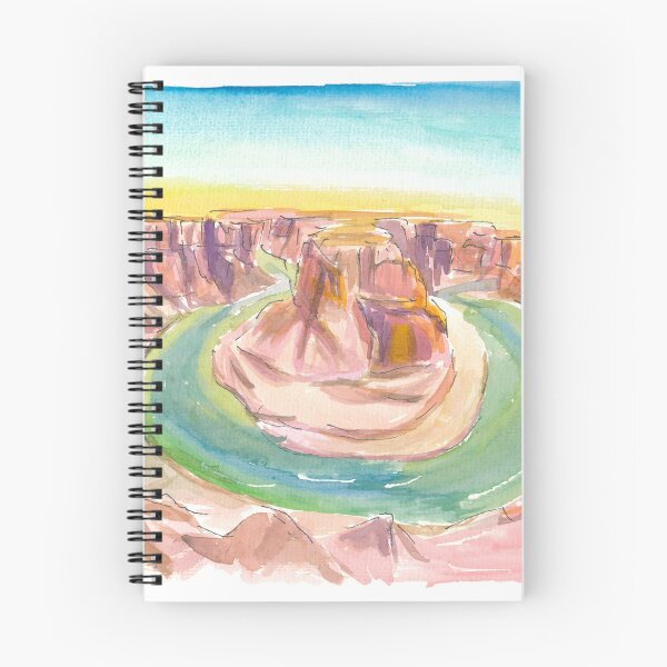 Item preview, Grand Canyon Horse Shoe Bend Scene Watercolor designed and sold by artshop77.