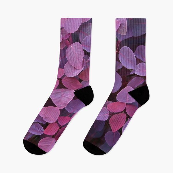 Item preview, Pink - Purple Leaves Floral Pattern designed and sold by momosstyle.