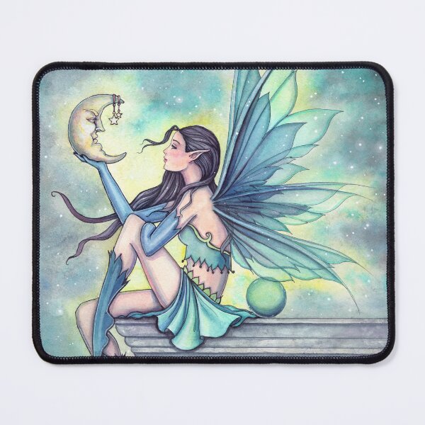 Item preview, Moon Friend Fairy Fantasy Watercolor Illustration designed and sold by Molly  Harrison.