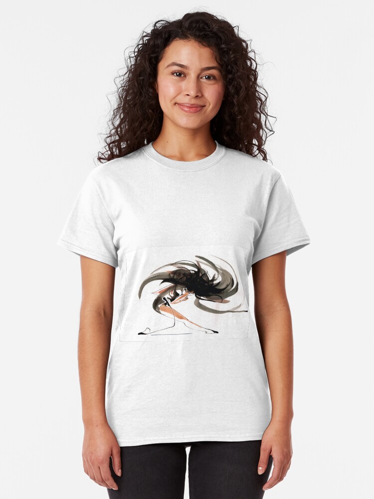 Alternate view of Expressive Ballerina Dance Drawing Classic T-Shirt