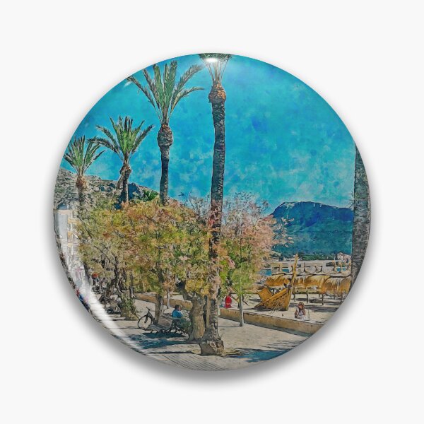 Item preview, Puerto Pollensa Mallorca Watercolour Effect designed and sold by GG WALL ART.