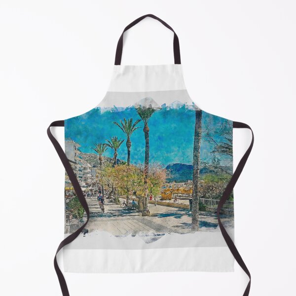 Item preview, Puerto Pollensa Mallorca Watercolour Effect designed and sold by GG WALL ART.