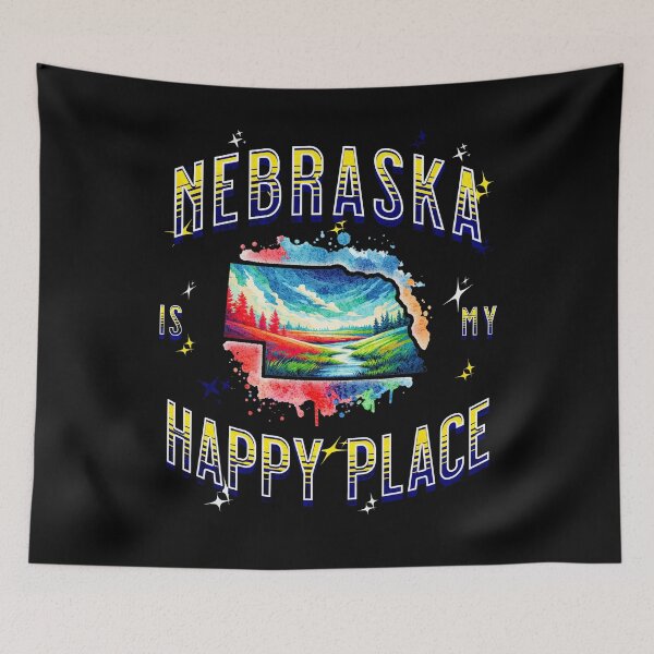 Item preview, Nebraska is my Happy Place designed and sold by Vindbult.