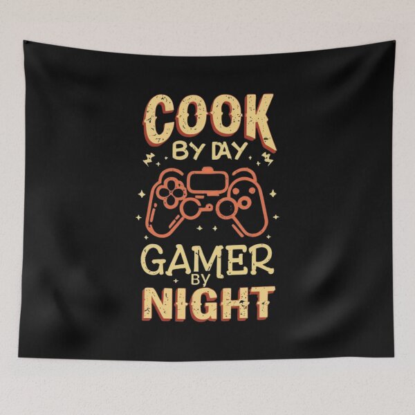 Item preview, Cook by day, Gamer by Night designed and sold by PatronesKawai.