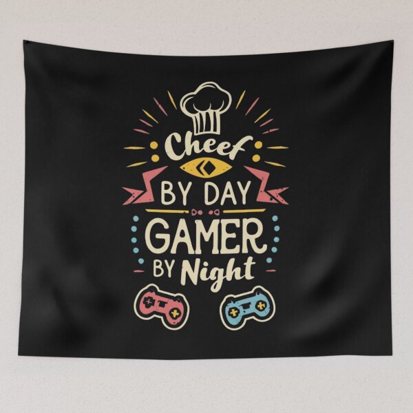 Item preview, Chef by day, Gamer by Night designed and sold by PatronesKawai.