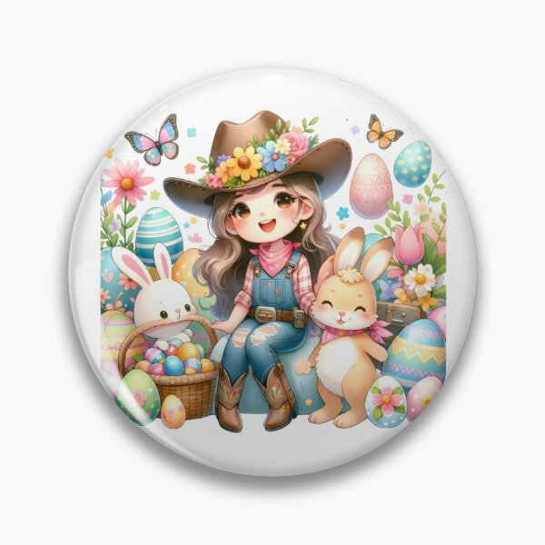 Item preview, Easter Cowgirl Celebration: Bunnies and Spring Blossoms designed and sold by KNAA.
