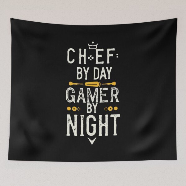 Item preview, Chef by day, Gamer by Night designed and sold by PatronesKawai.
