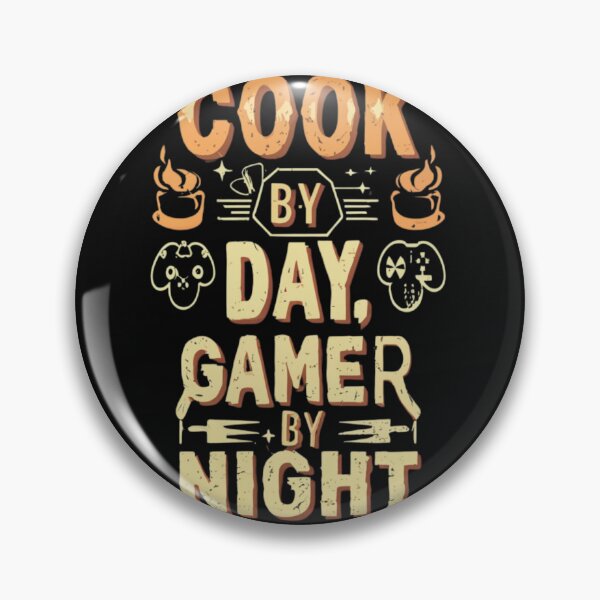 Item preview, Cook by day, Gamer by Night designed and sold by PatronesKawai.