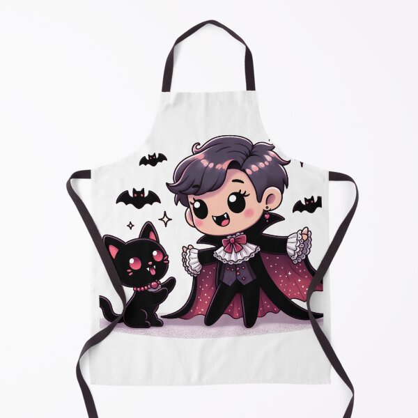 Item preview, Kawaii Whimsical Vampire With Frilly Collar designed and sold by CanvasCutie.