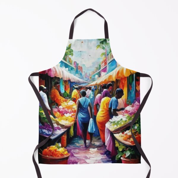 Item preview, Bustling Caribbean Market Day designed and sold by Colloquializms.