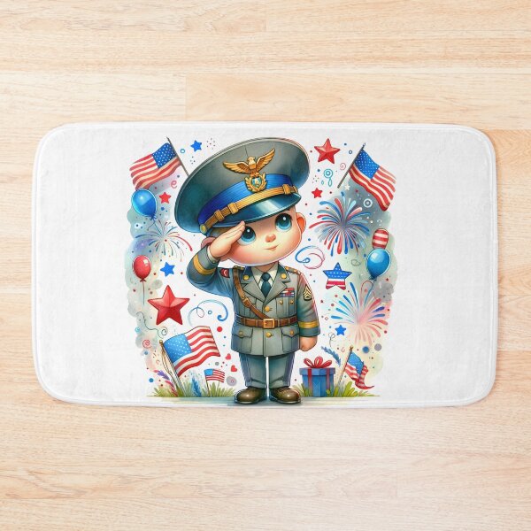 Item preview, Patriotic Soldier Saluting on Independence Day designed and sold by KNAA.