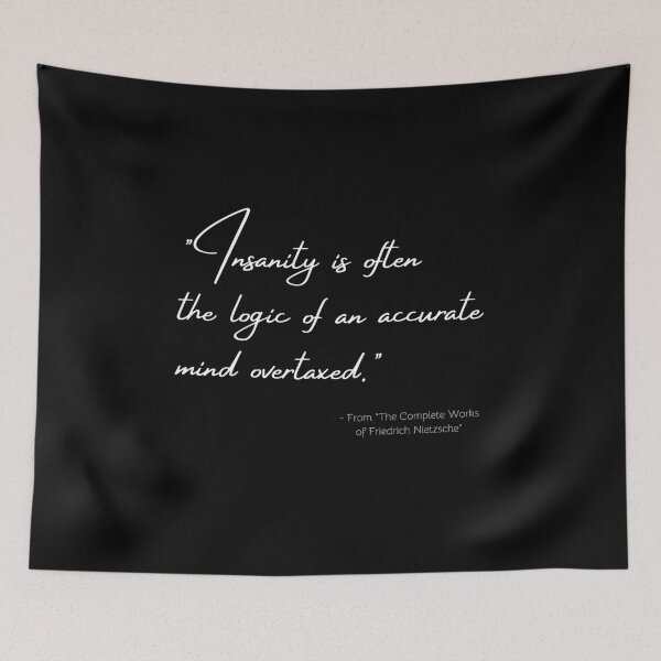 Item preview, A Quote about Insanity from "The Complete Works of Friedrich Nietzsche" designed and sold by Poemit.