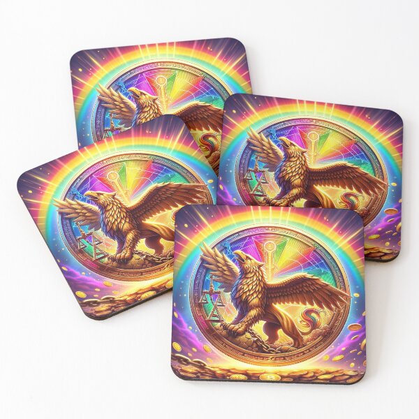 Item preview, Rainbow Griffin Mythical Spectrum Creature designed and sold by Emoji Emblems.