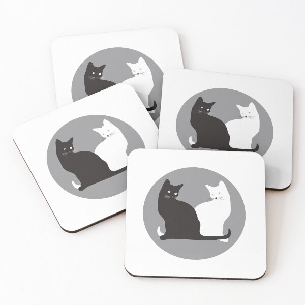 Item preview, Black and white cat on gray background designed and sold by mykkonn.