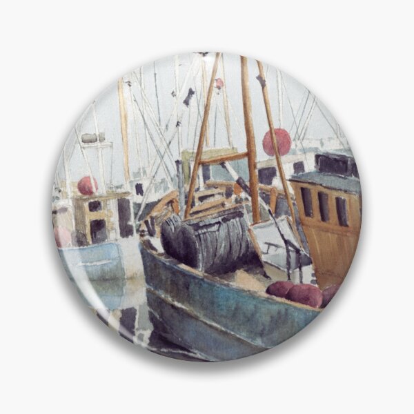 Item preview, Hull fishing boats, mixed media painting for charity designed and sold by JayTCee.